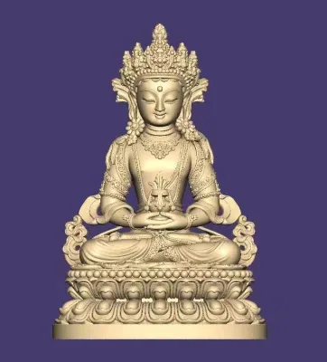 3D Design and Manufacturing of 2.6cm Small Golden Buddha Statue Arts and Crafts Design Decoration Design Temple Portrait OEM
