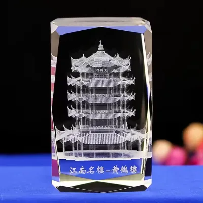 Honor of Crystal Factory Crystal Paperweight Souvenir Father Goddness Holy Religious 3D Laser Crystal Cube