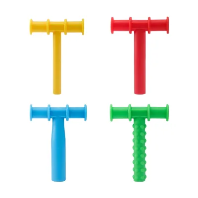 Speech Therapy Tools 4 Pack Silicone Oral Motor Autism Sensory Toy Chewy Baby Teething Tubes Silicon Chewy