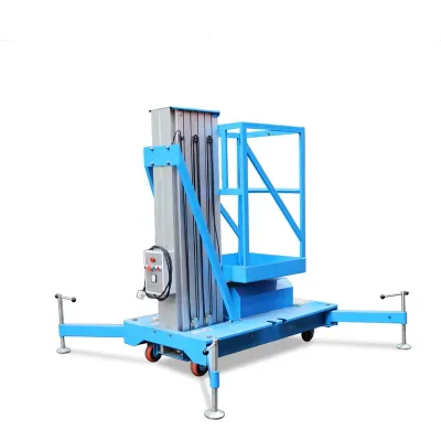 Type of 12M Price Telescopic Vertical Single Dual Hydraulic Ladder Electric Man Lift