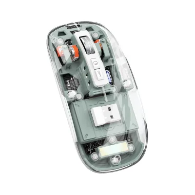 Transparent Cheap Factory Price Multi-Color LED Stock Optical Durable Silent Click Advanced Tracking Technology Wireless Mouse