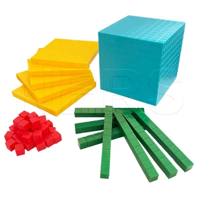 NERS Mathematical School Tools Smooth Non-toxic Plastic Base Ten Blocks