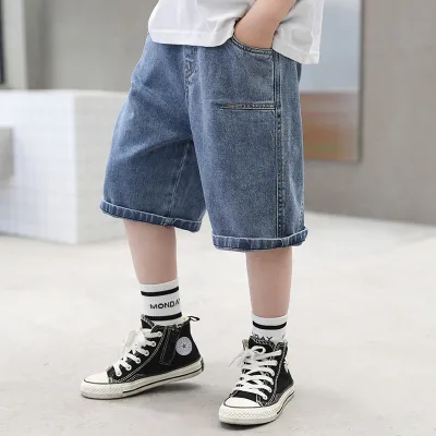 Hot Sale Baby Kids Boys Fancy Jeans Pant Good Style Short Jeans for Kids