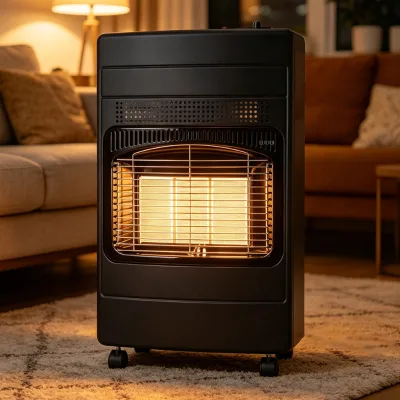 CE 4.2kW Steel Modern Freestanding Cabinet Folding Gas Room Heater with Outdoor Heating for Living Room Bedroom