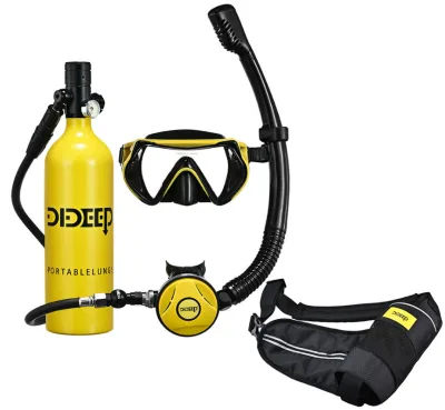 DIDEEP X4000Plus Aviation Aluminum Underwater Diving Breathing Tube Apparatus for Portable Deep Snorkeling Equipment