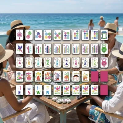 OEM Customized Automatic Portable American Mahjong Tiles American Style Transparent Acrylic Modern Fashion Design Party Gift