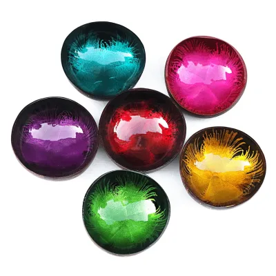 High Quality Handmade Natural Eco-Friendly Modern Luxury Design Style Salad Bowls Set Coconut Shell Bowl for Serving Food