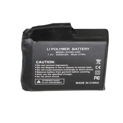 955465-2S 7.4V 5000mAh Heating Clothes Battery for Powered Jacket Liner Sports Outdoor Heated Hooded Jackets