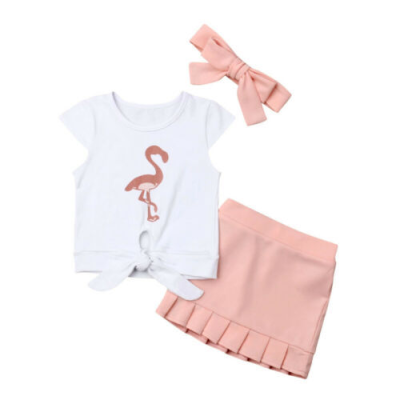Children Clothing Websites Women T Shirt Ladies 3 Piece Fashion Blouse Skirt Dress Top Suits