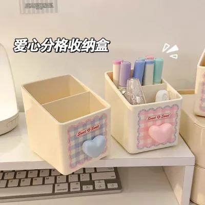 The new pen holder in ins has a high level of appearance. It is a cute desktop storage box for student dormitories, a cartoon