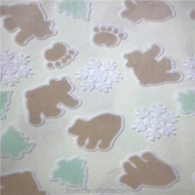 100% Polyester Burnout Velboa Plush Fabric