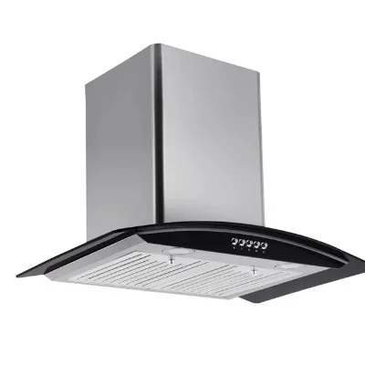 Kitchen Range Hood Exhaust Canopy Smoke Extractor 60cm Outlet Inverter-Controlled Dual-Suction Top-Mount Home Use Stainless