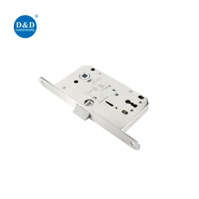 Silent Mute Bit Key Mortise Lock Noise-Free Oblique Tongue Multi Finish Euro Lock Body