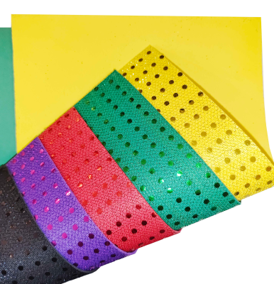 Color dot design Black yellow red Custom pattern EVA material sheet for School cutting project