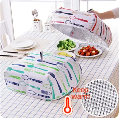 JX-Creative Eco-Friendly Foldable Aluminum Foil Food Insulation Meal Cover with Dust Protection
