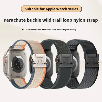 Comfortable Sports Band for IWatch S11 & Applewatch 10 Parachute Buckle Nylon Watchband with Wild Loop