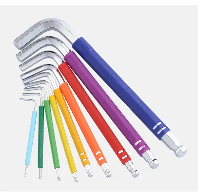 9PCS Multicolour L-Key Set Torx Star Long Arm Industrial Grade Chrome Vanadium Steel Torx Key Wrench