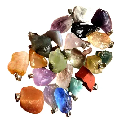 Natural High Quality Gem Stone Raw Stone Pendant Crystal Rough Stone Pendants
