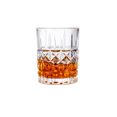 High Quality Transparent Whisky Glasses Customizable Embossed Modern Design Special Shape Whisky Cups