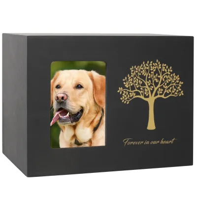 The Home of Angels Pet Urns for Ashes Wooden Loss Pet Sympathy Remembrance Gift Optional With Dog Angel or Cat Angel