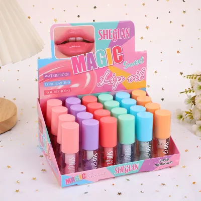Water Color Changing Lip Glaze Moisturizing Makeup Matte Lip Gloss Transparent Pearlescent Finish Mirror Glass Pouty Lips Lip