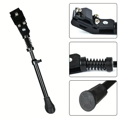 Bicycle Stand Mountain Bike Kickstand Aluminum Alloy Side and Rear Stand Suitable for 16 20 24 26-inch Wheel Diameter Bicycles