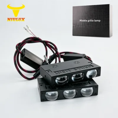 Niulux LED Grille Lamp 12V 72W 7100K 2800LM Aviation Aluminum Housing Silent Fan Cooled Universal Fit Retrofit/Upgrade Grille