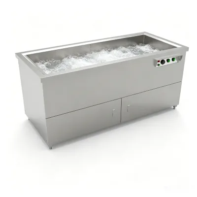 SUS304 Commercial Bubble Pre-wash Sink Industrial Air Bubble Dishwasher Tank with Electric Heating for Restaurant Kitchen