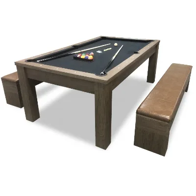 7FT Dining Pool Table Billiard Table Inchuding Sofa Leather Benches With Table Tennis Pingpong Function