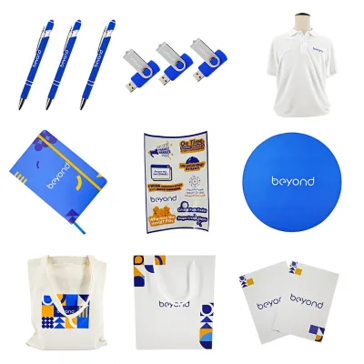 New Produce 2025 Blue Custom Merchandising Printing Luxury Promotional Business Gift Item Custom Corporate Gifts Sets with Logo
