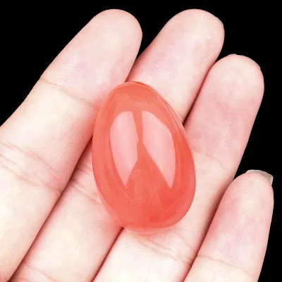 2026 Polished Egg Crystal Tumbled Gem Natural Dream Amethyst Quartz Crystal Egg Watermelon Quartz Healing Worry Stones Mineral Rock
