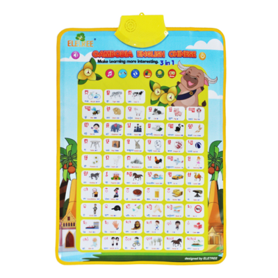 Kids Interactive Nepali Alphabet Song Audio Talking Wall Chart Speech Therapy Learning Toy