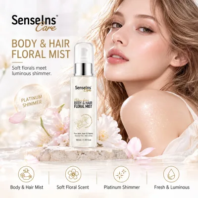Alcohol-Free Floral Shimmer Body & Hair Mist Moisturizes Skin Shiny Hair Body Mist Private Label Bulk Customization