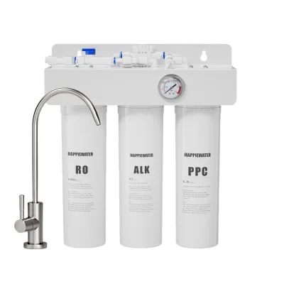 Undersink Powerless 100 Gallons RO System Home Water Purifier with Quick Change Plastic Filters No Need Electricity