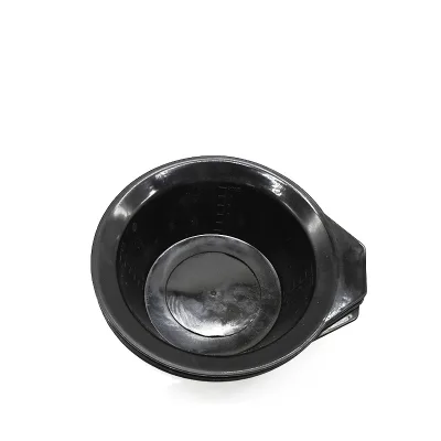 Hot Selling Black Round Hair Dying Coloring Bowl for Salon Use Custom Logo Plastic Tinting Dying Coloring Tools