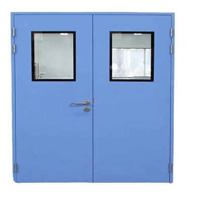 Modern Double Metal Steel Fire Rated Door 3Hr Fire Rating Thermal Insulation Safety Exit Door Fire Proof for Commercial Use