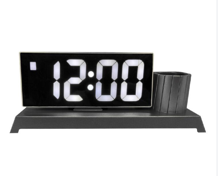 Customized Funny Multi-function Pen Holder Penstand LED Alarm Clock Modern Digital Clocks