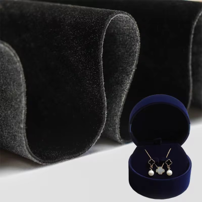Hot Selling Multiple Colour Soft Self-adhesive Flocking Velvet Fabric Cloth  Paper Backing for Decorations Gift Box