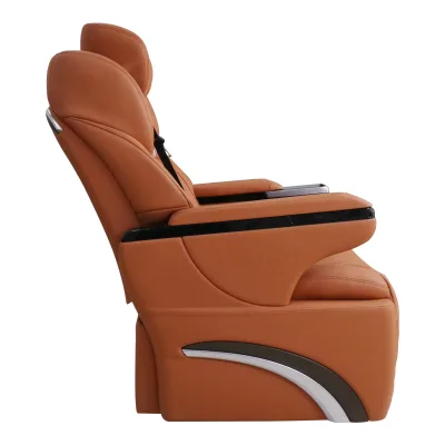 New Luxury Customized Captain Seat Business Class Leather Diamond Quilted with Seatbelt for Van Coach Bus
