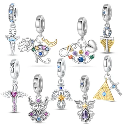 2025 Hot Fine 925 Sterling Silver Charms Bead for Necklace Bracelet Making Fashion Charms Pendant S925 Silver Jewelry Bulk
