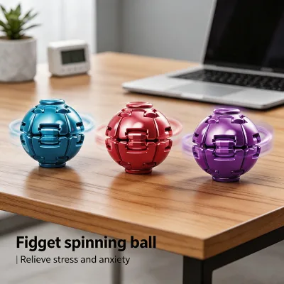 New Product Multi Metallic Color Style Fidget Stress Relief Gear Ball Decompression Sensory Toys Anti Anxiety for Kids Adults