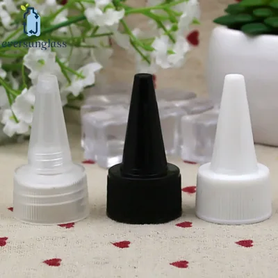 Factory Supply Hot Selling 18mm 22mm 24mm PP Plastic Cap Pointed Top Cap for Dropper Top