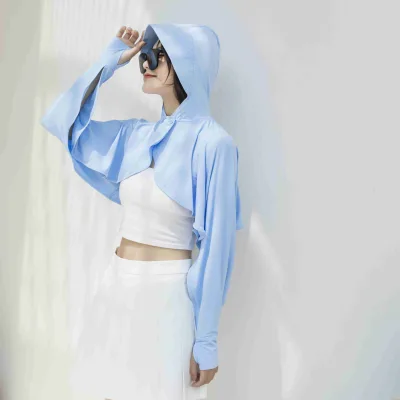 Stylish Casual Shawl Jacket UPF50 Sun Protection Breathable Cape Clothing Widely Used for Daily & Sunscreen Purpose