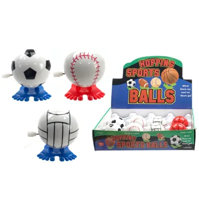 Fun Hopping Sports Balls Walking Jumping Wind up Toys for Kids Gifts Christmas