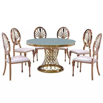 Used Cheap Modern Round Dining Table with Rotating Centre