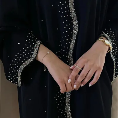 New Trend Knitted Cardigan Kimono Abaya Muslim Long Sleeve Maxi Dress for Muslim Women Prayer Set Muslim Women With Prayer Dress