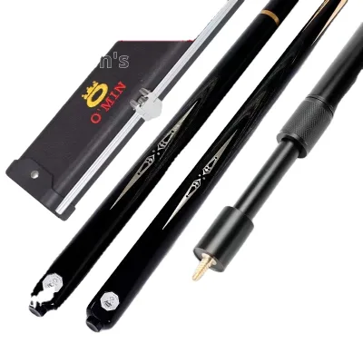 Mysterious Clown Billiard Cue 10mm Small Head Ash Wood Black 8 Snooker Carved 3/4 Chinoiserie 145cm Economic Popular Style