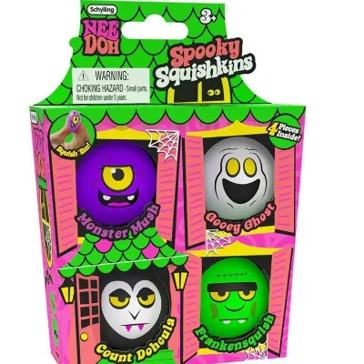Hot Selling Brand New NeeDoh Teenie Jack Glow Halloween Haunted House Fingertip Toy Set for Stress Relief and Relaxation