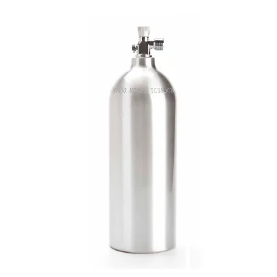 47oz 2000ml CO2 Aluminum Cylinder Designed For Portable Refill Stations And Food Grade Carbonation Equipment