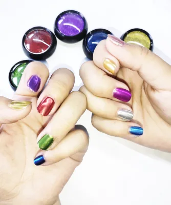 Wholesale fashion magic mirror chrome pigment powder for nail polish